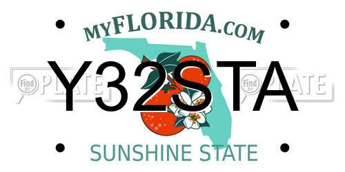 Y32STA Florida License Plate