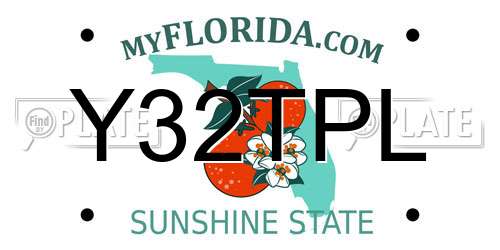 Y32TPL Florida License Plate
