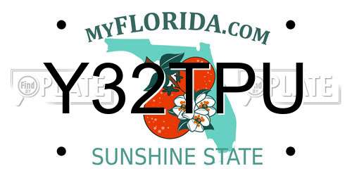 Y32TPU Florida License Plate