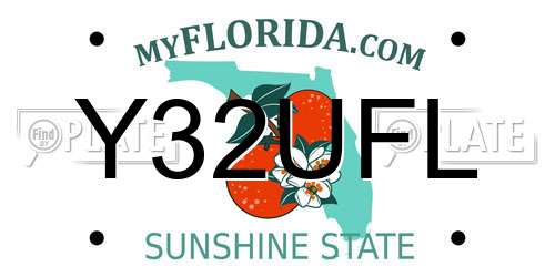 Y32UFL Florida License Plate