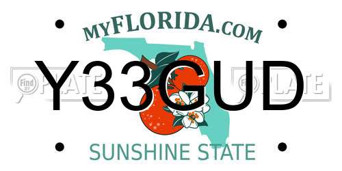 Y33GUD Florida License Plate