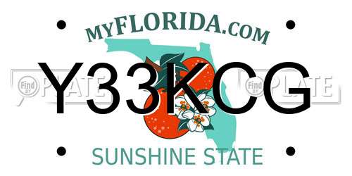 Y33KCG Florida License Plate