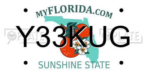 Y33KUG Florida License Plate