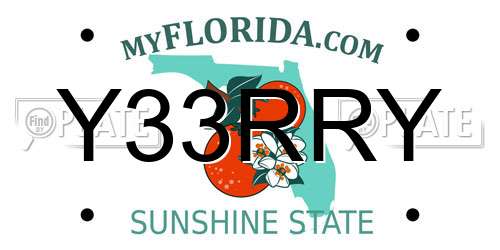 Y33RRY Florida License Plate