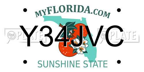 Y34JVC Florida License Plate