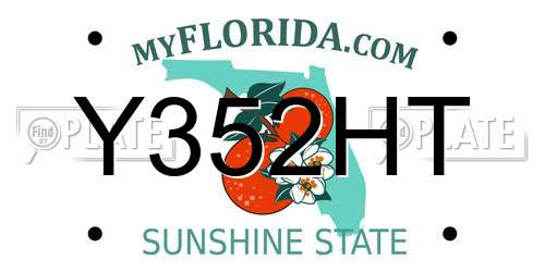 Y352HT Florida License Plate