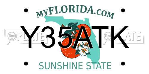 Y35ATK Florida License Plate