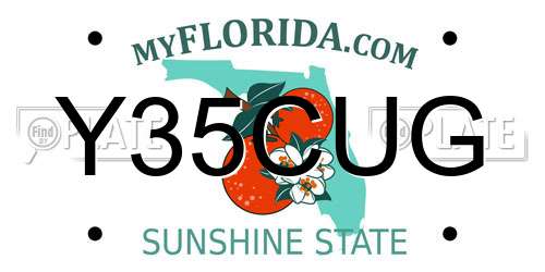 Y35CUG Florida License Plate