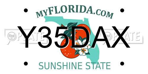 Y35DAX Florida License Plate
