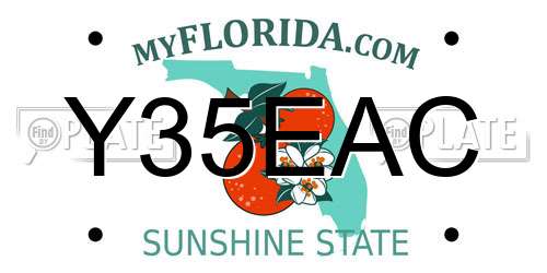 Y35EAC Florida License Plate