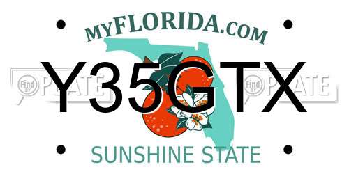 Y35GTX Florida License Plate
