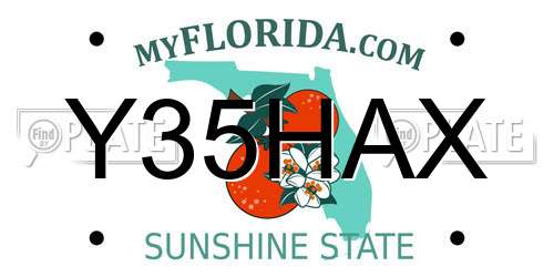 Y35HAX Florida License Plate