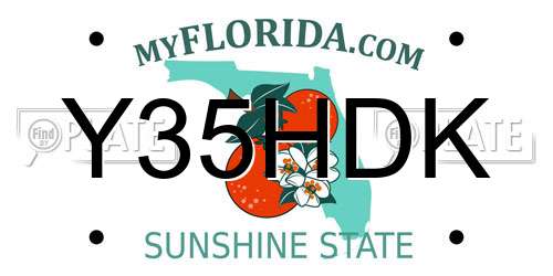 Y35HDK Florida License Plate