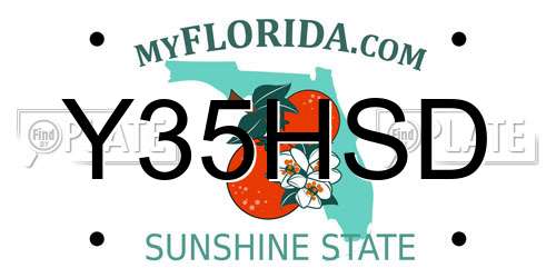 Y35HSD Florida License Plate