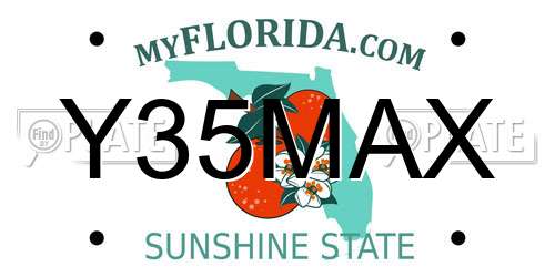 Y35MAX Florida License Plate