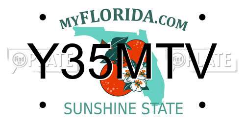 Y35MTV Florida License Plate