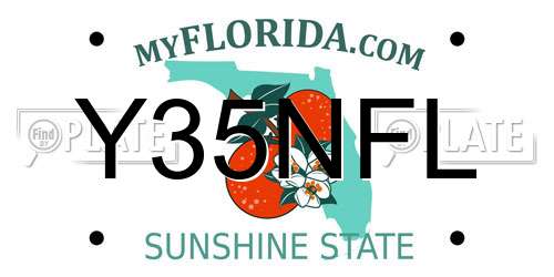 Y35NFL Florida License Plate