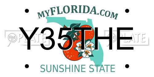 Y35THE Florida License Plate