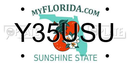 Y35USU Florida License Plate
