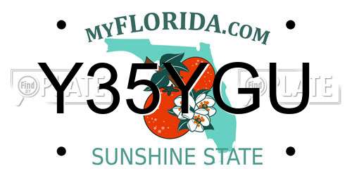 Y35YGU Florida License Plate