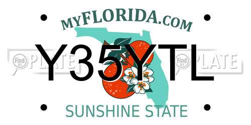 Y35YTL Florida License Plate