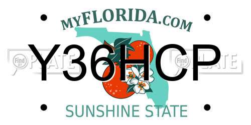 Y36HCP Florida License Plate