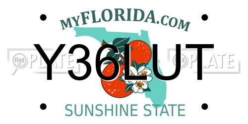 Y36LUT Florida License Plate