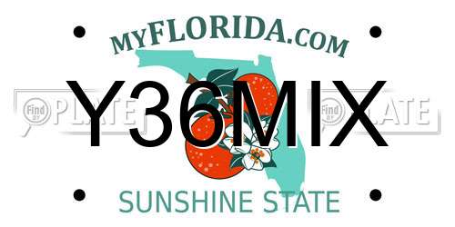 Y36MIX Florida License Plate