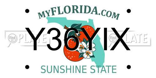 Y36YIX Florida License Plate