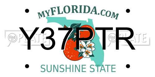 Y37PTR Florida License Plate