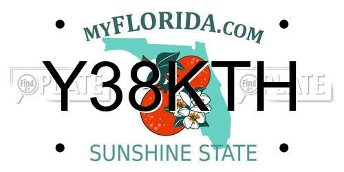 Y38KTH Florida License Plate