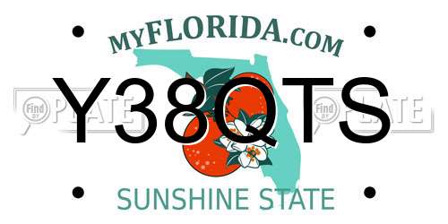 Y38QTS Florida License Plate