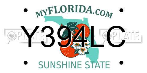 Y394LC Florida License Plate