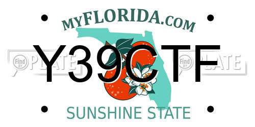 Y39CTF Florida License Plate