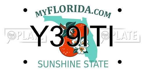 Y39ITI Florida License Plate