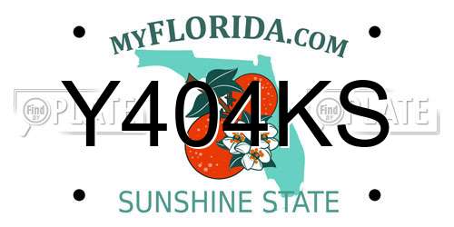Y404KS Florida License Plate