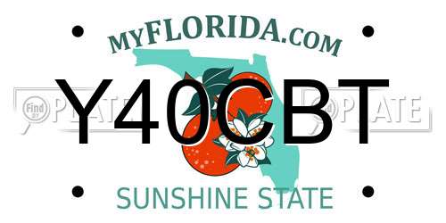 Y40CBT Florida License Plate