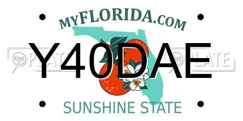 Y40DAE Florida License Plate