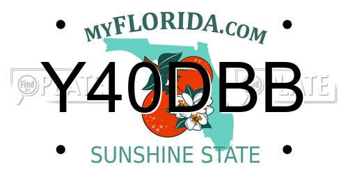 Y40DBB Florida License Plate