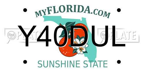 Y40DUL Florida License Plate