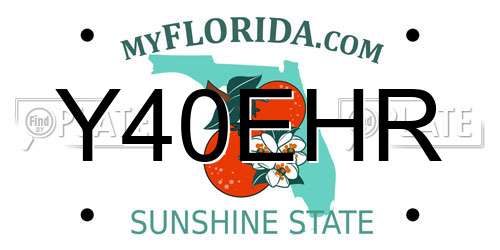 Y40EHR Florida License Plate