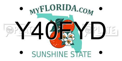 Y40FYD Florida License Plate