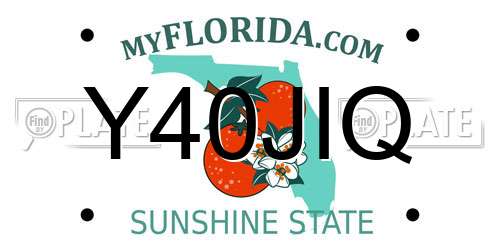Y40JIQ Florida License Plate