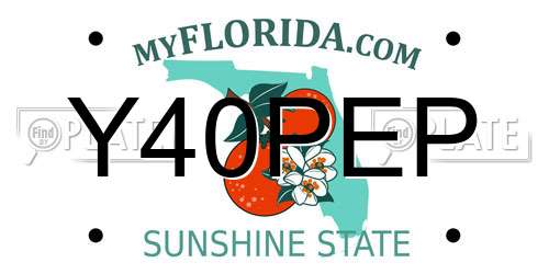 Y40PEP Florida License Plate