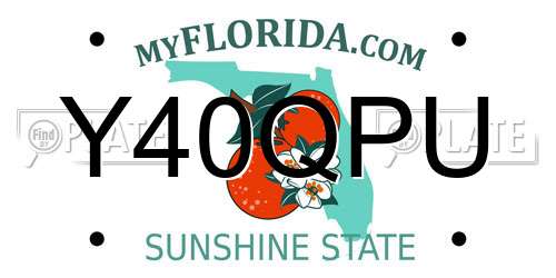 Y40QPU Florida License Plate