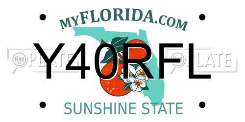 Y40RFL Florida License Plate