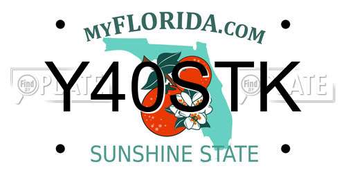 Y40STK Florida License Plate