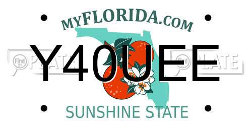 Y40UEE Florida License Plate