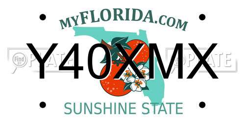 Y40XMX Florida License Plate