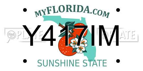Y417IM Florida License Plate